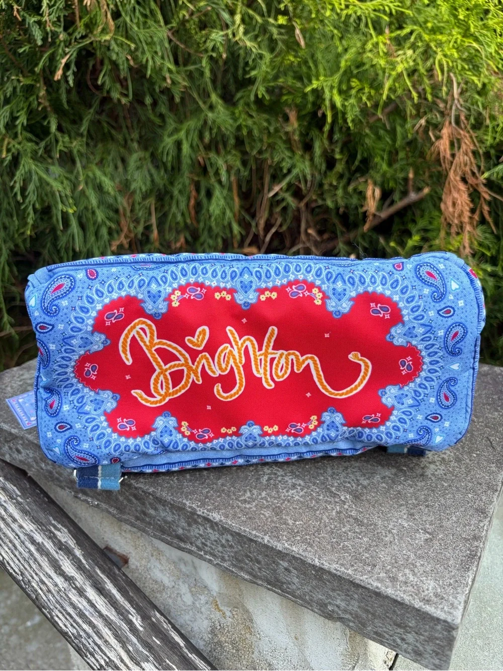 Brighton Love Bandana Paisley Butterfly Backpack Blue NWT